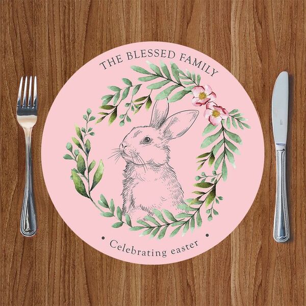 Sousplat De Páscoa Frases Família Coelho Para Mesa Posta