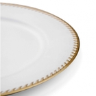 Sousplat De Plástico Branco E Dourado 33 Cm - Indo Decorar