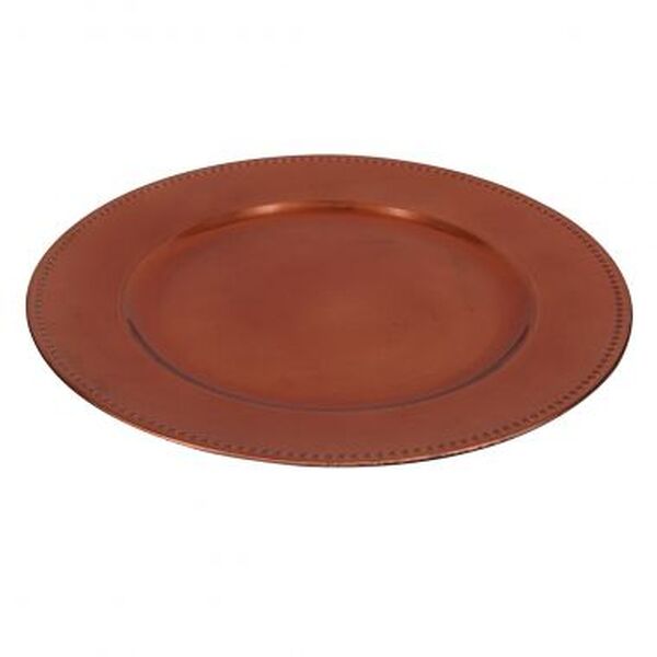 Sousplat De Plastico Bronze 33cm X 2cm