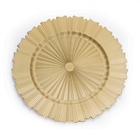 Sousplat De Plástico Dourado Com Relevo E Recortes Lateral 33