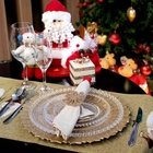 Sousplat De Plástico Dourado Com Relevo E Recortes Lateral 33