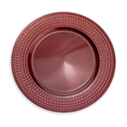 Sousplat De Plástico Vermelho Com Relevo Lateral 33 Cm - Indo