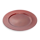 Sousplat De Plástico Vermelho Com Relevo Lateral 33 Cm - Indo