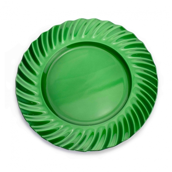 Sousplat De Pl?stico Verde 33 Cm - D'rossi