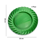 Sousplat De Pl?stico Verde 33 Cm - D'rossi