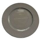 Sousplat De Poliestireno Estampado Preto E Branco 36cm X 36c