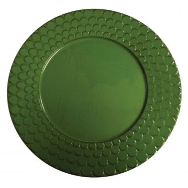 Sousplat De Resina C/ Borda Trabalhada - Verde