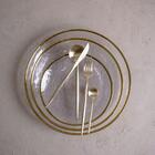 Sousplat Em Cristal Wolff Agate 33x2cm Dourado