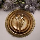 Sousplat Em Cristal Wolff Dots 33cm Dourado