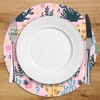 Sousplat Em Mdf Com Estampa Algas Marinha Coloridas