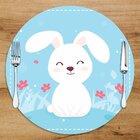 Sousplat Em Mdf Com Estampa Coelho Da Páscoa E Flores