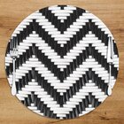 Sousplat Em Mdf Com Estampa De Vime Preto E Branco