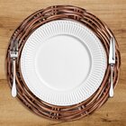 Sousplat Em Mdf Com Estampa De Vime Trançado Marrom