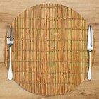 Sousplat Em Mdf Com Estampa Esteira De Bambu