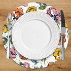 Sousplat Em Mdf Com Estampa Flores Coloridas