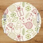 Sousplat Em Mdf Com Estampa Natal Enfeites Diversos