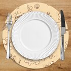 Sousplat Em Mdf Com Estampa Objetos Marinho