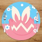 Sousplat Em Mdf Com Estampa Orelhas Coelho Da Páscoa