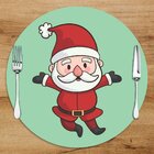 Sousplat Em Mdf Com Estampa Papai Noel Feliz