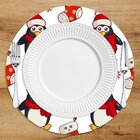 Sousplat Em Mdf Com Estampa Pinguins E Meias De Natal