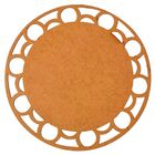 Sousplat Em Mdf Cru Arabesco 35cm - Mdf 3mm - Kit C/ 24 Unid.