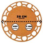 Sousplat Em Mdf Cru Arabesco 35cm - Mdf 3mm - Kit C/ 24 Unid.