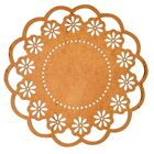 Sousplat Em Mdf Cru Arabesco 35cm - Mdf 3mm - Kit C/ 24 Unid.