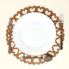 Sousplat Em Mdf Cru Arabesco 35cm - Mdf 3mm - Kit C/ 24 Unid.