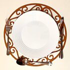 Sousplat Em Mdf Cru Arabesco 35cm - Mdf 3mm - Kit C/ 24 Unid.