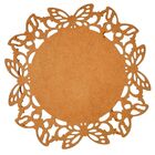 Sousplat Em Mdf Cru Arabesco 35cm - Mdf 3mm - Kit C/ 24 Unid.