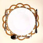 Sousplat Em Mdf Cru Arabesco 35cm - Mdf 3mm - Kit C/ 6 Unid.