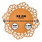 Sousplat Em Mdf Cru Arabesco 35cm - Mdf 3mm - Kit C/ 6 Unid.