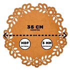 Sousplat Em Mdf Cru Arabesco 35cm - Mdf 3mm - Kit C/ 6 Unid.