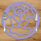 Sousplat Em Mdf Flor Vazada Lilás 35x35cm