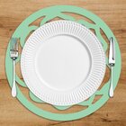 Sousplat Em Mdf Flor Vazada Verde 35x35cm