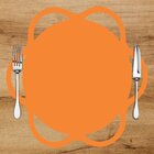 Sousplat Em Mdf Laranja Borda Ondulada 35x35cm