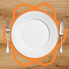 Sousplat Em Mdf Laranja Borda Ondulada 35x35cm