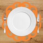 Sousplat Em Mdf Laranja Borda Vazada 35x35cm