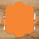 Sousplat Em Mdf Laranja Com Formato De Flor 35x35cm