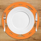 Sousplat Em Mdf Laranja Vazado Flor 35x35cm