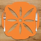 Sousplat Em Mdf Laranja Vazado Pétalas 35x35cm