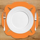 Sousplat Em Mdf Laranja Vazado Pétalas 35x35cm