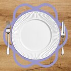 Sousplat Em Mdf Lilás Borda Ondulada 35x35cm