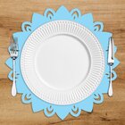 Sousplat Em Mdf Mandala Simétrico Azul  35x35cm