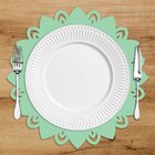 Sousplat Em Mdf Mandala Simétrico Verde  35x35cm