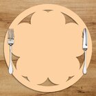 Sousplat Em Mdf Pêssego Vazado Flor 35x35cm