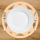 Sousplat Em Mdf Pêssego Vazado Flor 35x35cm