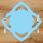 Sousplat Em Mdf Pétalas Azul 35x35cm