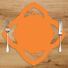 Sousplat Em Mdf Pétalas Laranja 35x35cm