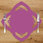 Sousplat Em Mdf Pétalas Roxo 35x35cm